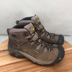 Keen Targhee II Waterproof Leather Hiking Trail Boots Brown Orange Mens Size 7